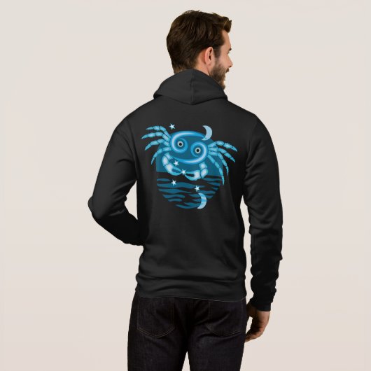 Zodiac Star-teken - kankersymbool Hoodie (Achterkant volledig)