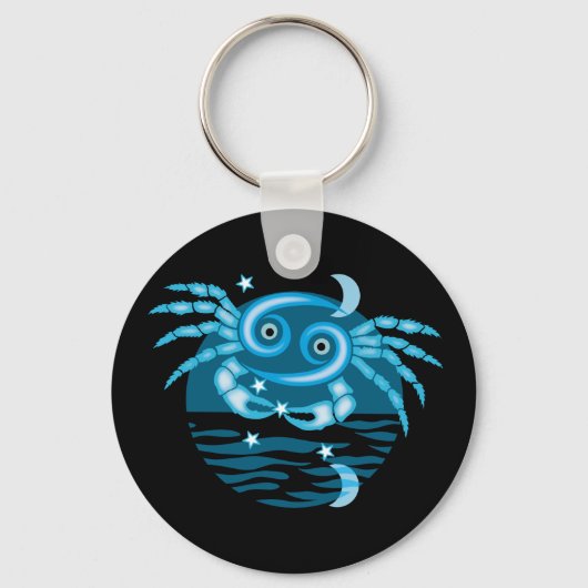 Zodiac Star-teken - kankersymbool Sleutelhanger (Voorkant)