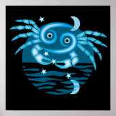 Zodiac Star-teken - Poster met kankersymbool (Voorkant)