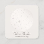 Zodiac Stars Astrology Earring Display Vierkante Visitekaartje (Voorkant)