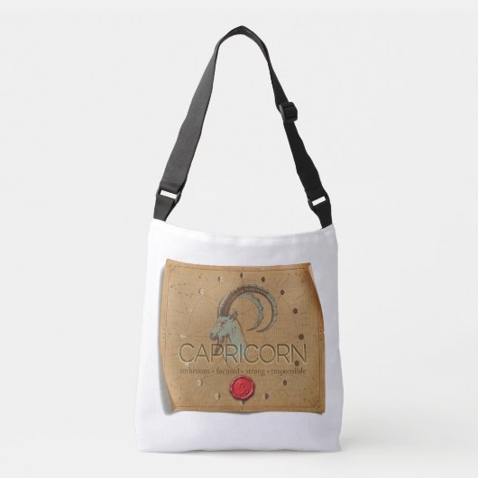 Zodiac - Steenbok - Cross Body Tote Bag (Voorkant)