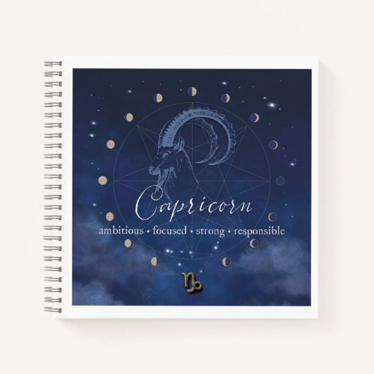 Zodiac - Steenbok - Dagboek Notitieboek (Voorkant)