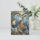 Zodiac - Steenbok de Zee Geit Briefkaart (Staand voorkant)