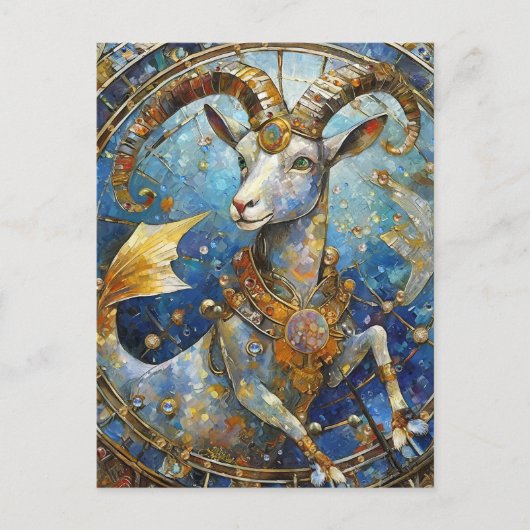 Zodiac - Steenbok de Zee Geit Briefkaart (Voorkant)