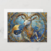 Zodiac - Steenbok de Zee Geit Briefkaart (Voorkant / Achterkant)
