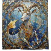 Zodiac - Steenbok de Zee Geit Douchegordijn (Voorkant)