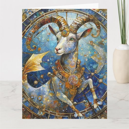Zodiac - Steenbok de Zee Geit Kaart (Voorkant)