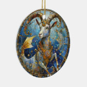 Zodiac - Steenbok de Zee Geit Keramisch Ornament (Rechts)