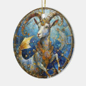 Zodiac - Steenbok de Zee Geit Keramisch Ornament (Links)