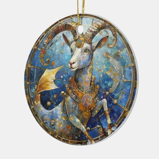 Zodiac - Steenbok de Zee Geit Keramisch Ornament (Links)