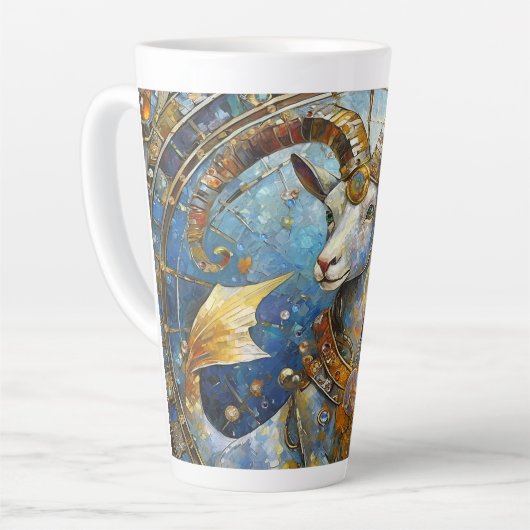 Zodiac - Steenbok de Zee Geit Latte Mok (Linkerhoek)