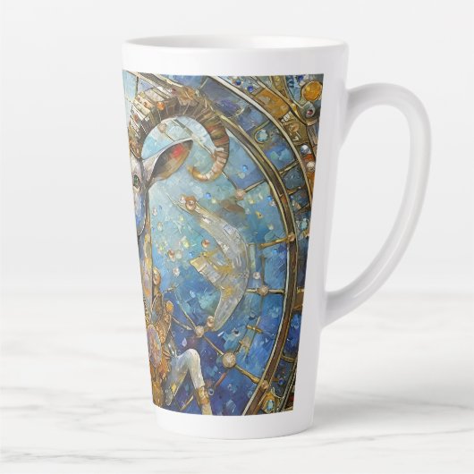 Zodiac - Steenbok de Zee Geit Latte Mok (Rechts)