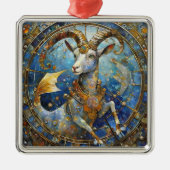 Zodiac - Steenbok de Zee Geit Metalen Ornament (Voorkant)