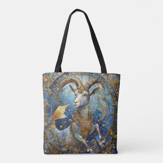 Zodiac - Steenbok de Zee Geit Tote Bag (Achterkant)