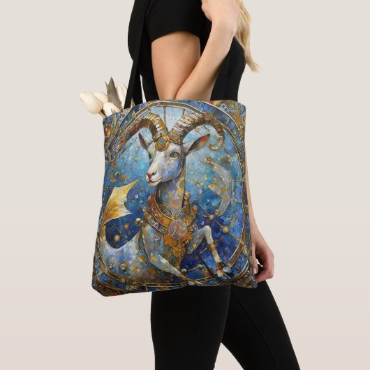 Zodiac - Steenbok de Zee Geit Tote Bag (Dichtbij)