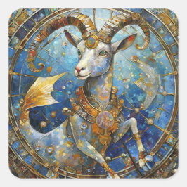 Zodiac - Steenbok de Zee Geit Vierkante Sticker