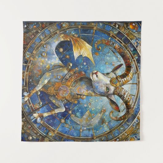 Zodiac - Steenbok de Zee Geit Wandkleed (Voorkant (horizontaal))