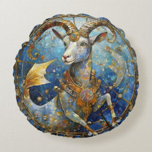Zodiac - Steenbok de Zeegeit Rond Kussen