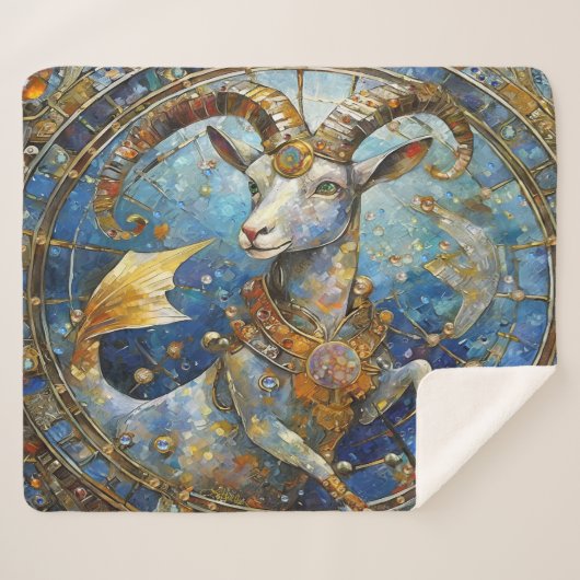 Zodiac - Steenbok de Zeegeit Sherpa Deken (Voorkant (horizontaal))