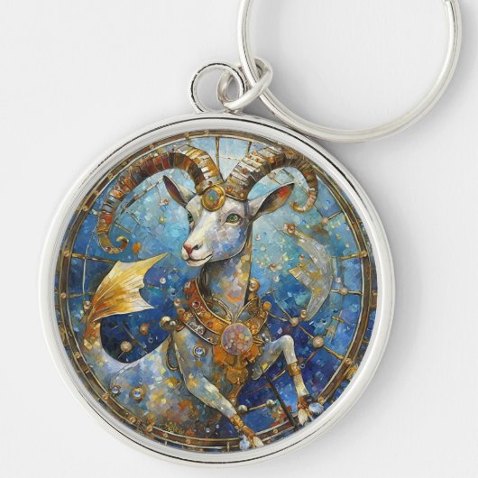 Zodiac - Steenbok de Zeegeit Sleutelhanger (Voorkant)