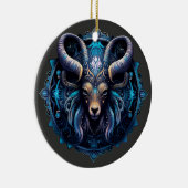 Zodiac Steenbok Gepersonaliseerde Astrologie Ornam Keramisch Ornament (Rechts)