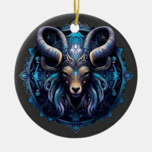 Zodiac Steenbok Gepersonaliseerde Astrologie Ornam Keramisch Ornament