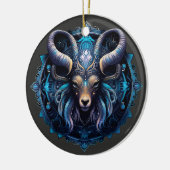 Zodiac Steenbok Gepersonaliseerde Astrologie Ornam Keramisch Ornament (Links)