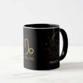 Zodiac Steenbok Goudgeel  Mok (Voorkant rechts)