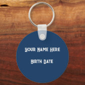 Zodiac Steenbok Pas NAAM, DATUM aan Sleutelhanger (Achterkant)