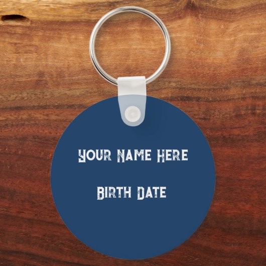 Zodiac Steenbok Pas NAAM, DATUM aan Sleutelhanger (Achterkant)