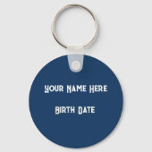 Zodiac Steenbok Pas NAAM, DATUM aan Sleutelhanger (Achterkant)