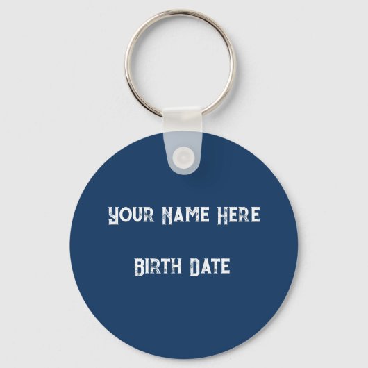 Zodiac Steenbok Pas NAAM, DATUM aan Sleutelhanger (Achterkant)