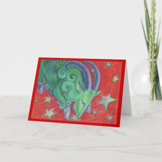Zodiac Steenbok wenskaart Kaart (Voorkant)