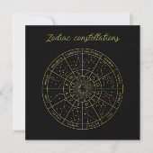 Zodiac ster sign horoscope constellations map gold (Voorkant)