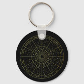 Zodiac ster sign horoscope constellations map gold sleutelhanger (Achterkant)