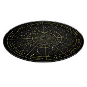 Zodiac ster sign horoscope constellations map gold snijplank (Hoek)