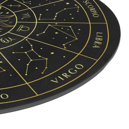 Zodiac ster sign horoscope constellations map gold snijplank (Hoek)