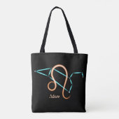 Zodiac Sterrenbeeld Leeuw Boodschappentas Tote Bag (Achterkant)