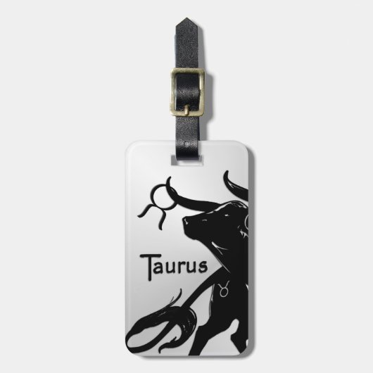 Zodiac Stier Bagagelabel (Voorkant verticaal)