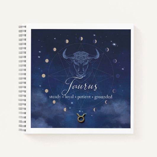 Zodiac - Stier - Dagboek Notitieboek (Voorkant)