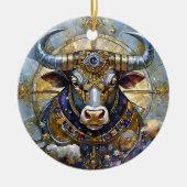 Zodiac - Stier de stier Keramisch Ornament (Voorkant)