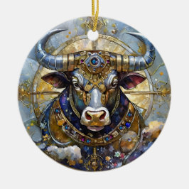 Zodiac - Stier de stier Keramisch Ornament