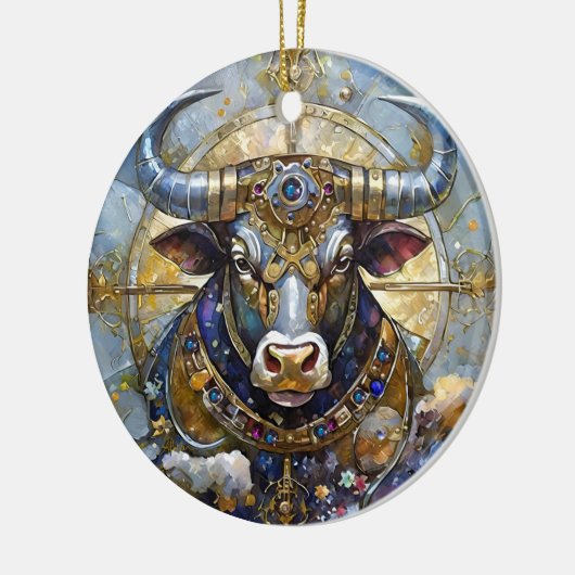 Zodiac - Stier de stier Keramisch Ornament (Links)