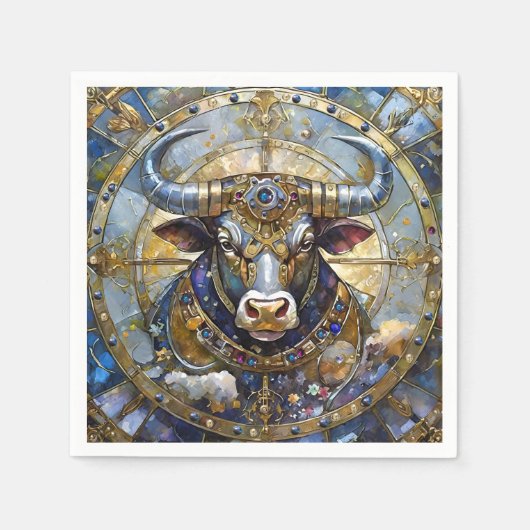 Zodiac - Stier de stier Servet (Voorkant)