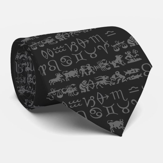 Zodiac Stropdas Astrology Stropdas Cool Horoscope (Opgerold)