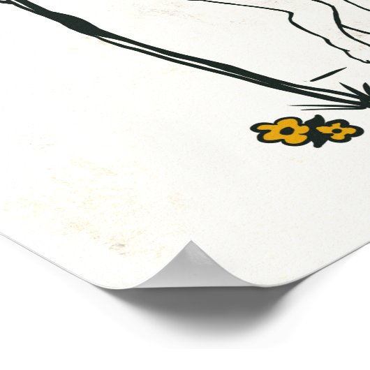 Zodiac Style Toile Art met de Maagd Maiden Poster (Hoek)