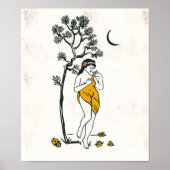 Zodiac Style Toile Art met de Maagd Maiden Poster (Voorkant)