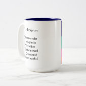 Zodiac Sun-Mok - Scorpio Tweekleurige Koffiemok (Voorkant links)