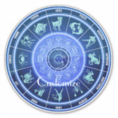 Zodiac Sun Sign Astrology Calendar Sticker (Voorkant)