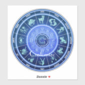 Zodiac Sun Sign Astrology Calendar Sticker (Vel)